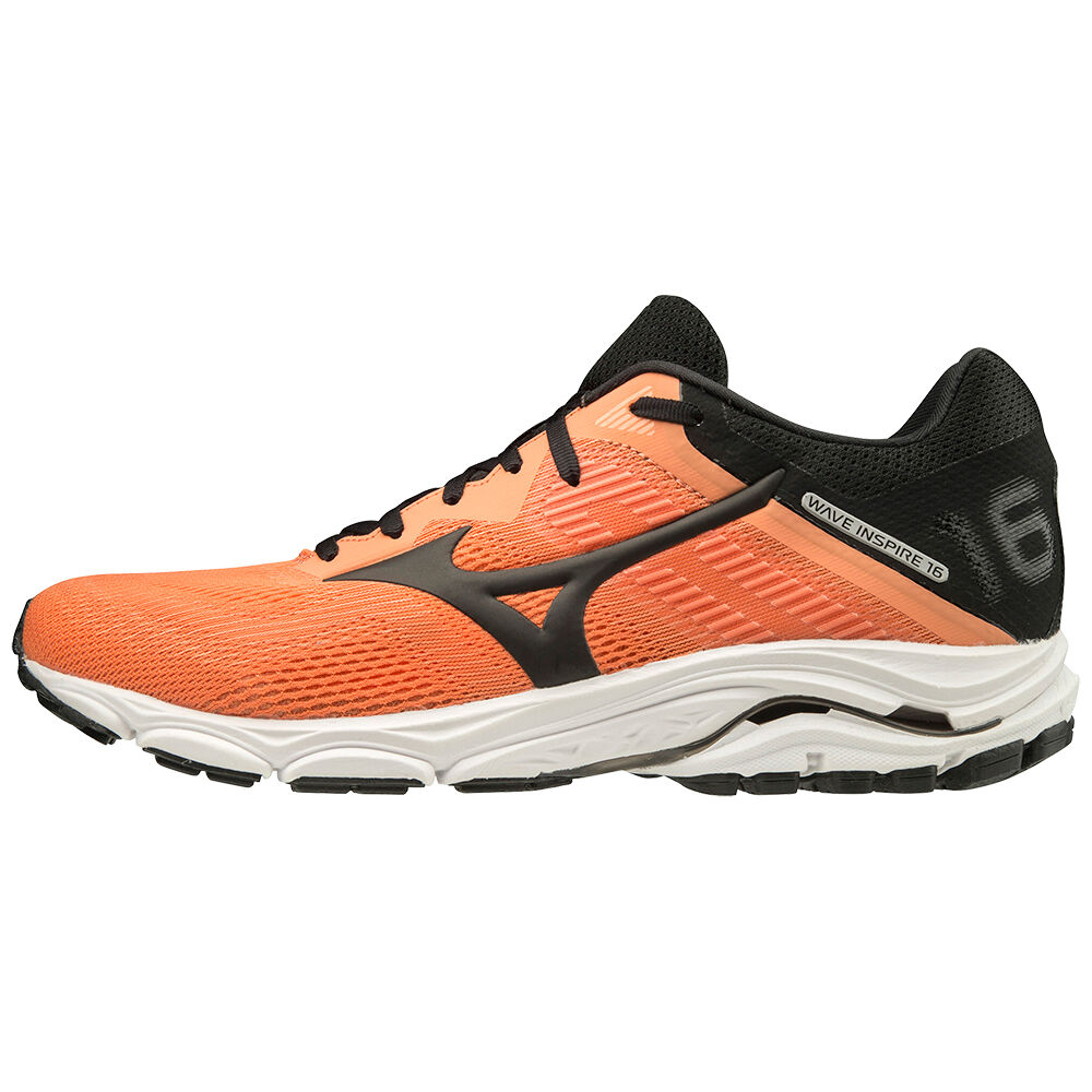 Mizuno Men's Wave Inspire 16 Running Shoes Orange/Black (J1GC204411-GWR)